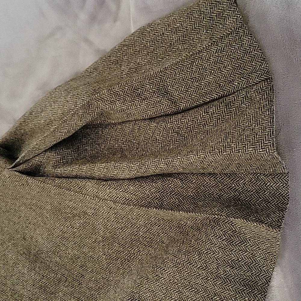 Isabella Bird Wool Blend Midi Skirt Herringbone Sz 14 Modest Pleats - Picture 4 of 10